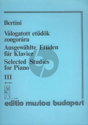 Bertini Selected Studies Vol.3 Piano (Gábor Kováts)