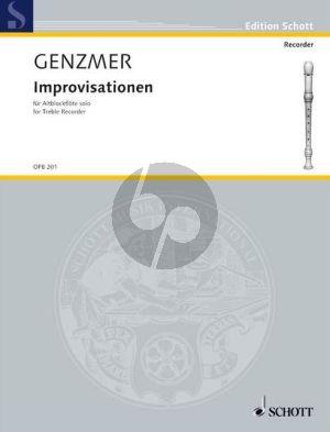 Genzmer Improvisationen GeWV 211 Altblockflöte solo (2002)