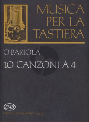 Bariola 10 Canzoni a 4 Harpsichord (Musica per la Tastiera) (Katalin Fittler)