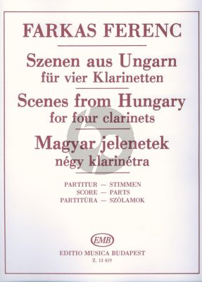 Farkas Scenes from Hungary 4 Clarinets (Score/Parts)