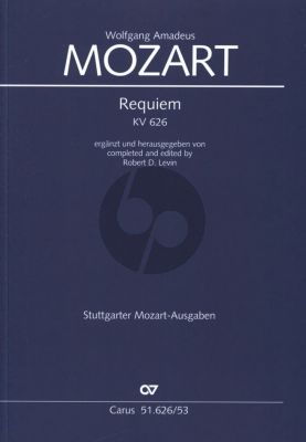 Mozart Requiem d-minor KV 626 for Soli, Choir and Orchestra Vocal Score (completed and edited by Robert D. Levin)