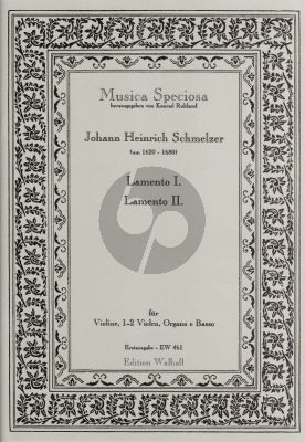 Schmelzer Lamento No.1 - 2 fur Violine, 1 - 2 Violas, Organo e Basso (Herausgeber Dr. Konrad Ruhland)