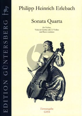 Erlebach 6 Sonatas No. 4 C-major Violin-Viola da Gamba [Violin 2]-Bc (Score/Parts) (von Zadow)