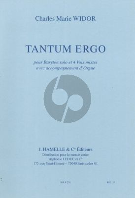 Widor Tantum Ergo Baritone solo-SATB-Organ