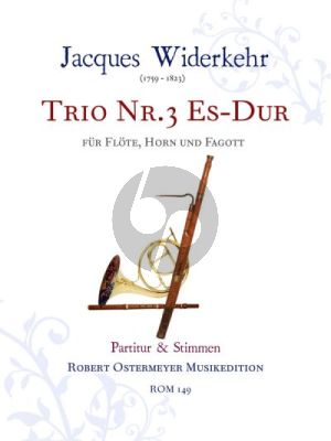 Widerkehr Trio No.3 E-flat major Flute-Horn-Bassoon (Score/Parts)