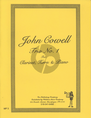 Cowell Trio No.1 (Clarinet[Bb]-Horn[F]-Piano) (Score/Parts)