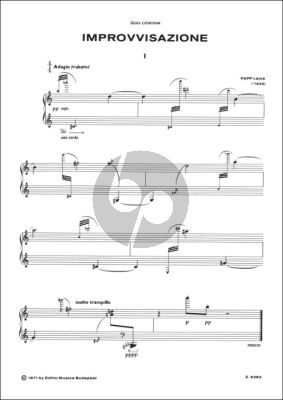 Papp Improvvisazione for Piano