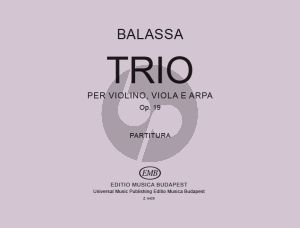 Balassa Trio Op.19 Flute/Viola/Harp Playing Score