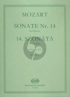 Mozart Sonata D-major KV 576 Piano solo (edited by Bela Bartok)