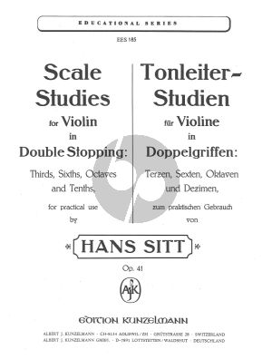 Sitt Tonleiterstudien in Doppelgriffen Op.41 Violine