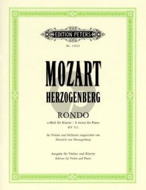 Rondo A-minor KV 511 Violin and Piano