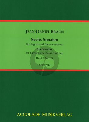 Braun 6 Sonatas Vol.1 Bassoon (or Violoncello) and Bc (Jean-Christophe Dassonville)