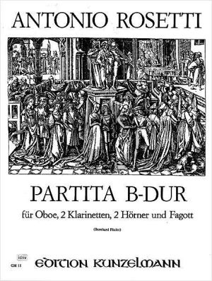 Rosetti Partita B-dur (Murray B22) (Oboe-2 Klar.-2 Hörner-Fagott) (Part./Stimmen) (Bernhard Pauler)