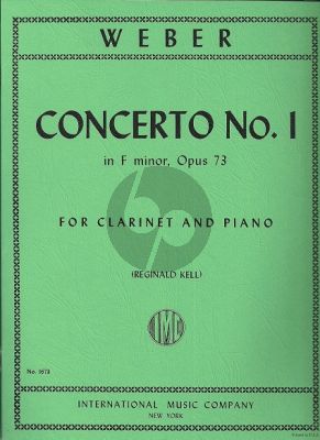 Weber Concerto No.1 Op.73 f-minor Clarinet-Piano (edited Reginald Kell)