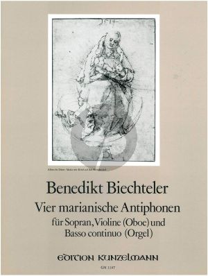 Biechteler 4 Marianische Antiphonen Sopran-Vi. [Oboe]-BC (Part./Stimmen)