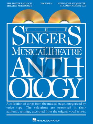 Singers Musical Theatre Anthology Vol. 4 Mezzo-Soprano/Belter (Set of Accompaniment CD's only) (edited by Richard Walters)