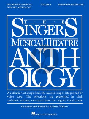 Singers Musical Theatre Anthology Vol.4 Mezzo-Soprano/Belter (Book only) (edited by Richard Walters)