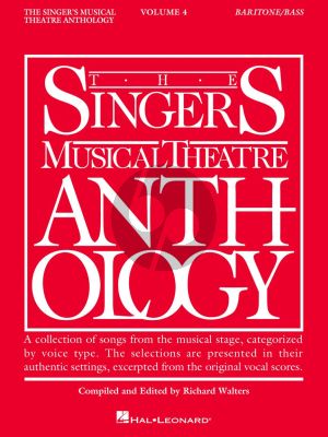 Singers Musical Theatre Anthology Vol. 4 Baritone/Bass (Book only) (edited by Richard Walters)