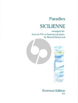 Paradies Sicilienne Horn[F/Eb] and Piano (transcr. by Russell Denwood)