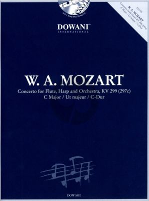 Mozart Concerto C-major KV 299 (297c) for Flute, Harp and Orchestra Book with Cd (Dowani 3 -Tempi Play-Along)