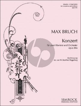 Bruch Konzert Opus 88a 2 Klaviere und Orchester (Klavierauszug 3 Klaviere zu 6 Hde)