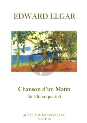 Elgar Chanson d'un Matin 4 Flutes (Score/Parts) (arr. du Cheyron)