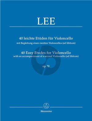 Lee 40 Easy Studies Op.70 Violoncello (with 2nd. Cello ad lib.) (Martin Rummel) (Barenreiter)