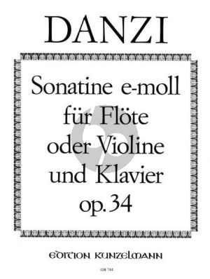 Danzi Sonatine e-moll Op. 34 Flöte oder Violine und Klavier (Hans-Dieter Förster)