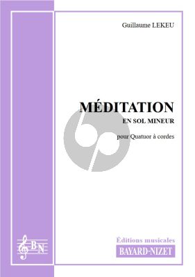 Lekeu Meditation G-minor (1887) for String Quartet Score and Parts