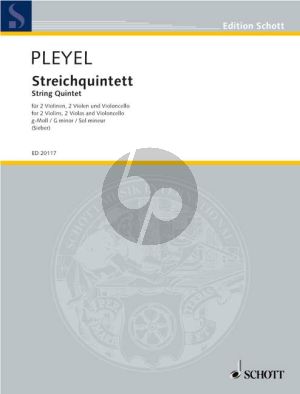 Pleyel Quintet g-minor (Benton 272) 2 Vi.- 2 Va.-Vc. (Score/Parts) (edited T.Sieber)
