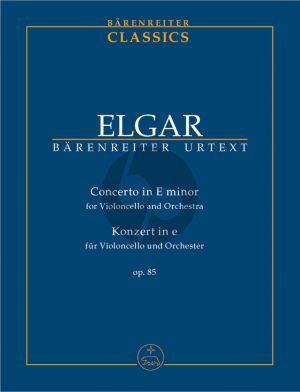 Elgar Concerto e-minor Op. 85 Violoncello and Orchestra Study Score (edited by Jonathan Del Mar) (Barenreiter-Urtext)