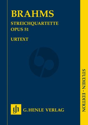 Brahms Streichquartette Op.51 No.1-2 - Study Score (Herausgegeben von Salome Reiser) (Henle-Urtext)