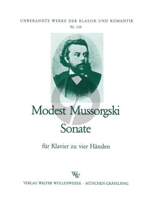 Mussorgski Sonate C-Dur for Piano 4 Hands
