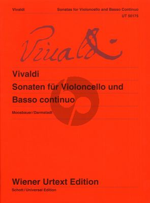Vivaldi 9 Sonatas for Cello and Bc (edited by Moosbauer-Darmstadt) (Wiener-Urtext)