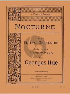 Hue Nocturne Flute et Orchestre (piano reduction)