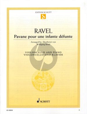 Ravel Pavane pour une infante defunte Violoncello und Klavier (Wolfgang Birtel)