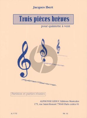 ibert 3 Pieces Breves Quintette a vent (Part./Parties)