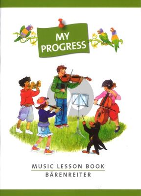 My Progress (Music Lesson Book with Stickers) (Muziekboekje met lijnen, notenbalken en stickervel met leuke stickers)