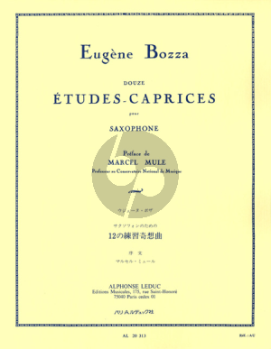 Bozza 12 Etudes Caprices Op.60 pour Saxophone (Mule)