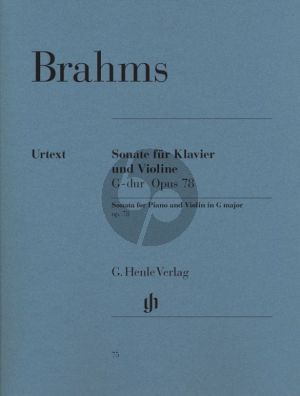 Brahms Sonata G-major Op.78 Violin and Piano (edited by Hans Otto Hiekel)