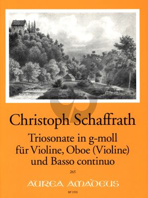 Schaffrath Triosonate g-minor fur Violine-Oboe[Violine] und Bc) Partitur und Stimmen (Herausgegeben von Bernhard Pauler und Wolfgang Kostujak) (Amadeus)