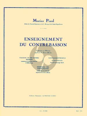 Piard Enseignement du Contrebasson