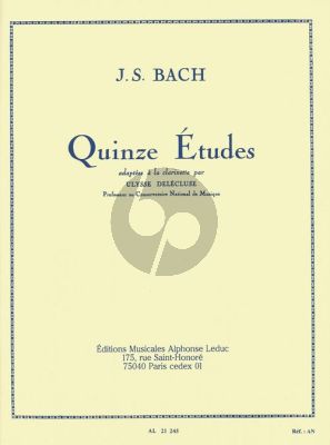 Bach 15 Etudes pour Clarinette (Delecluse)