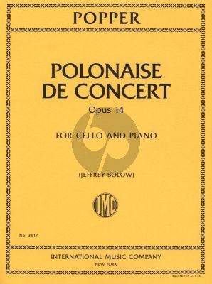 Popper Polonaise de Concert Op.14 Cello and Piano (edit.Jeffrey Solow)