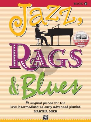 Mier Jazz-Rags & Blues Vol.5 Piano Solo Book with Audio Online (Late Intermediate-Early Advanced)