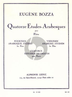 Bozza 14 Etudes Arabesques pour Flûte