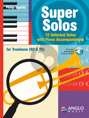 Sparke Super Solos for Trombone [TC/BC] with Piano (Book with Audio online) (interm.-adv.)
