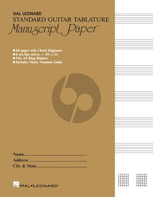 Miscellaneous Guitar TAB Manuscript Paper