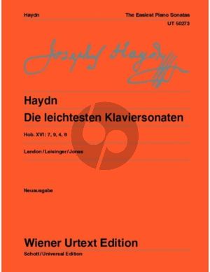 Haydn Die Leichtesten Sonaten (Hob.XVI:7 - 9 - 4 - 8) fur Klavier (edited by Landon-Leisinger & Jonas) (Wiener-Urtext)