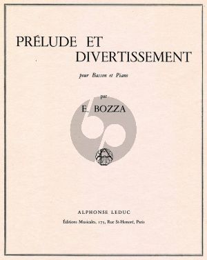 Bozza Prelude et Divertissement Basson et Piano